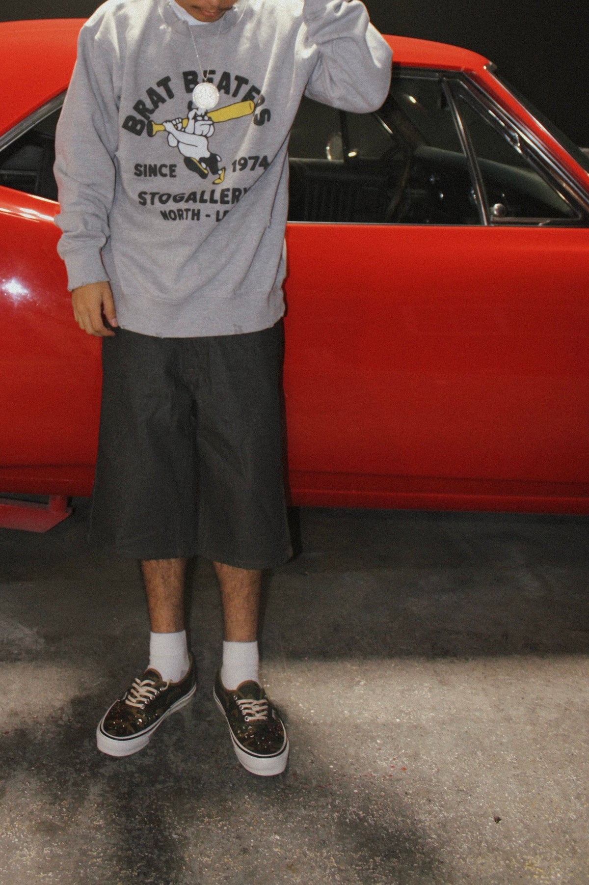 S.T.O GALLERY “Brat beaters” Distressed Crewneck