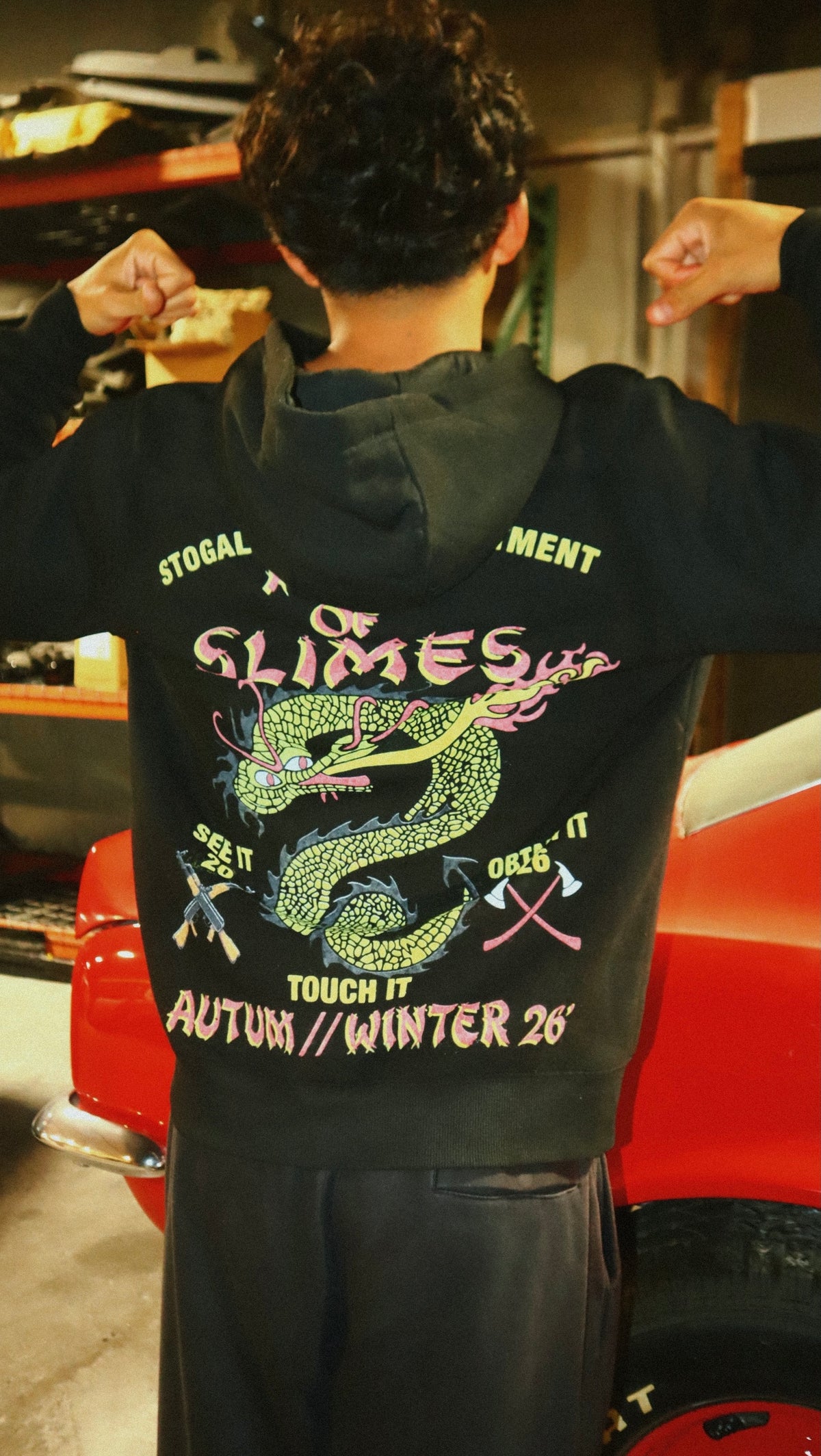 S.T.O GALLERY “House of slimes fire department” Zip up