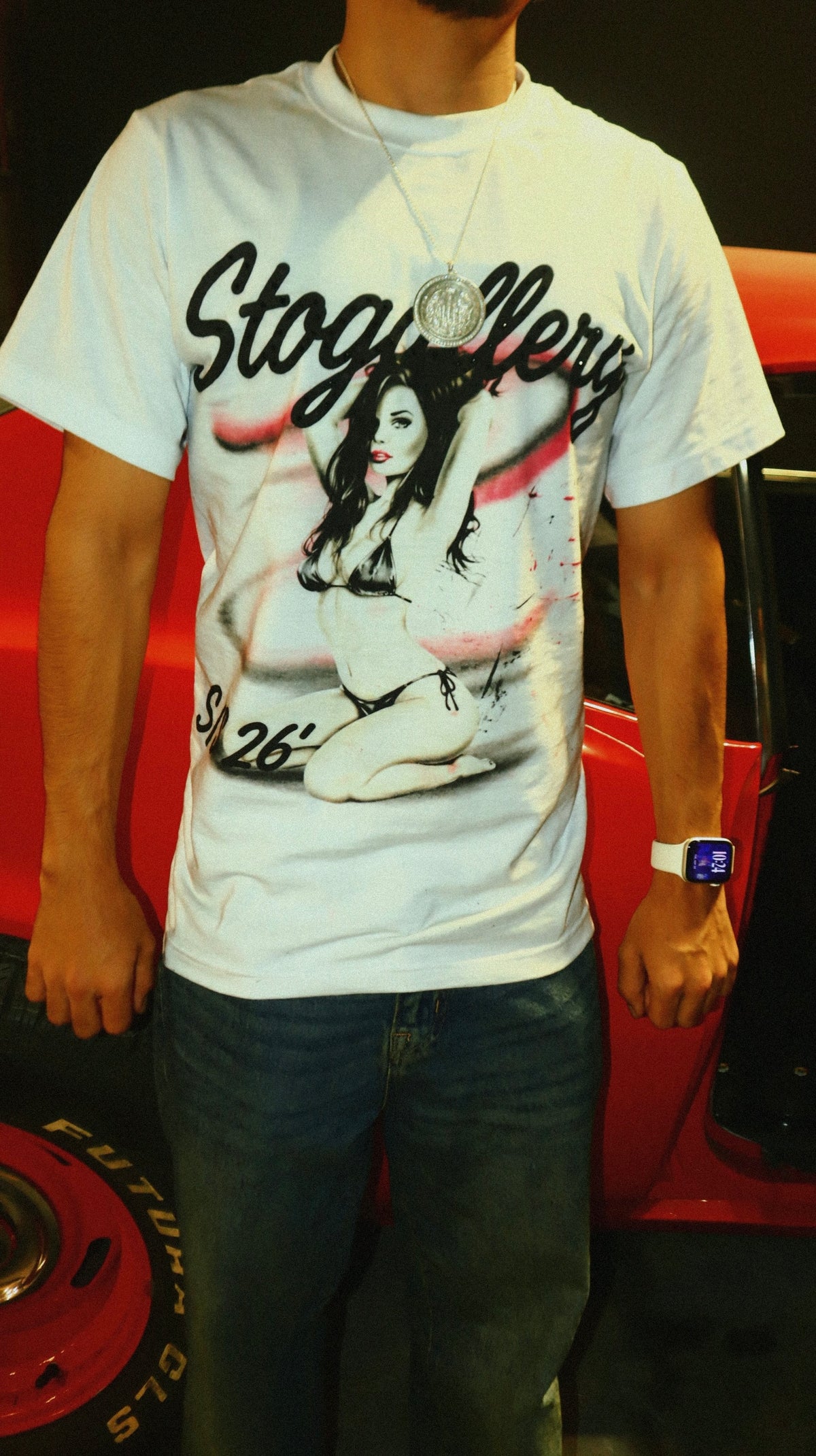 S.T.O GALLERY “Midnight muse” Rhinestone Tee
